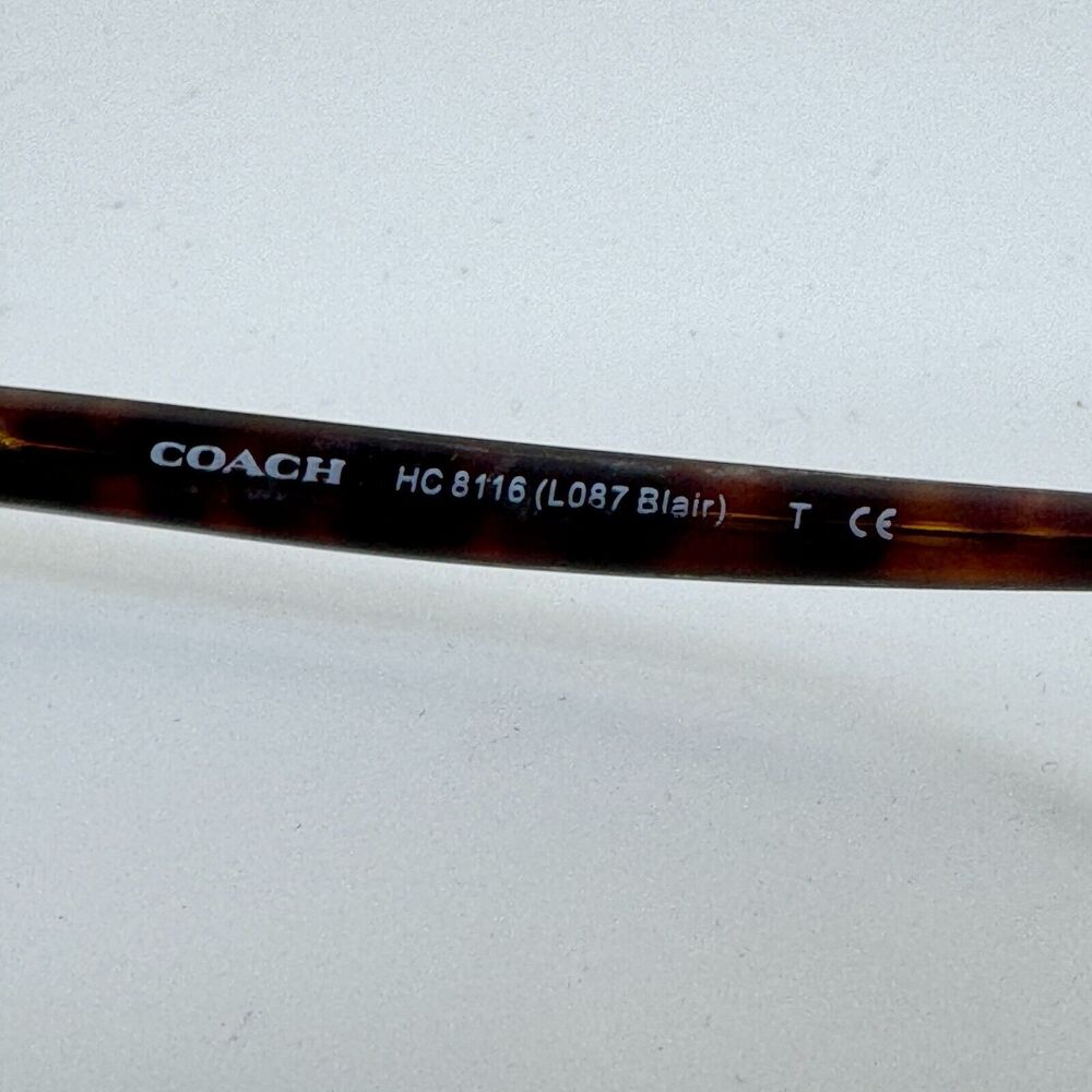 COACH NEW YORK “BLAIR” HC8116‎ 500113 Brown Tortoise 56-16-135 Sunglasses H14586 - Picture 6 of 7